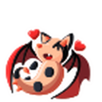 Bat Dragon Cuddle Animated Sticker